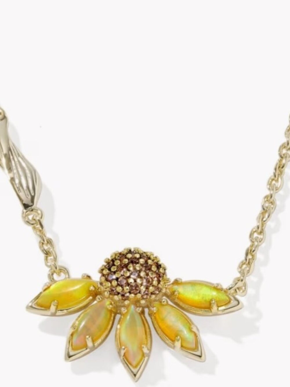 💞💞💖 kendra scott anya flower gold short pendant necklace